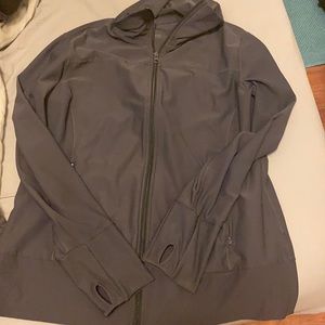 Grey exercise jacket